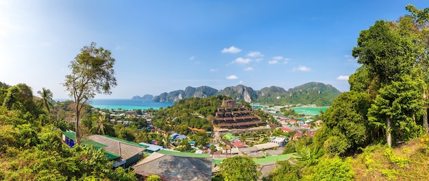 Panorama de l'île de Phi Phi Don, Thaïlande