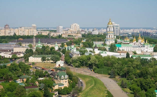 Panorama de Kiev d'un point de vue élevé, Ukraine