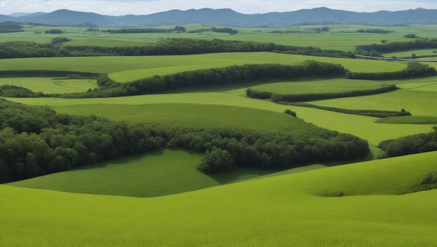 panorama naturel du champ vert