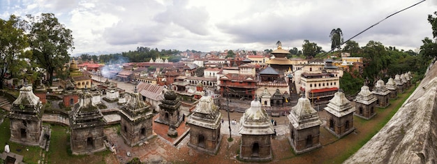 Panorama de Pashupatinath à Katmandou, Népal