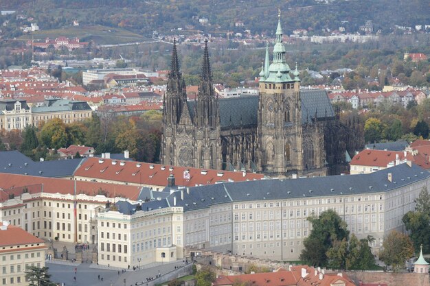 Panorama de Prague République tchèque vue sur la ville européenne depuis le sommet