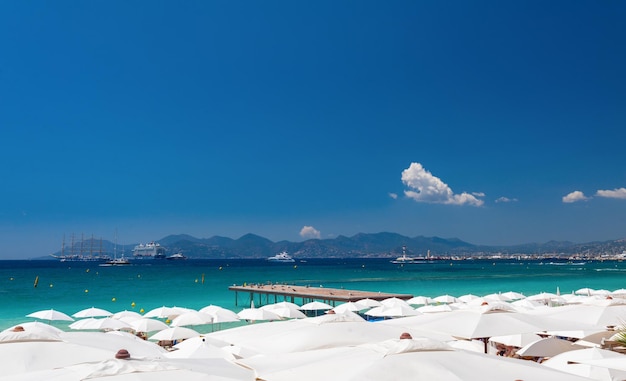 Panorama de la promenade de la ville de Cannes. La France