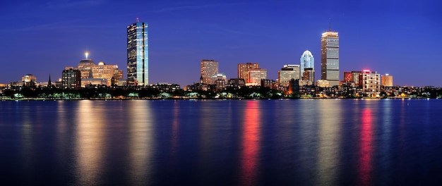 Panorama de la scène nocturne de Boston