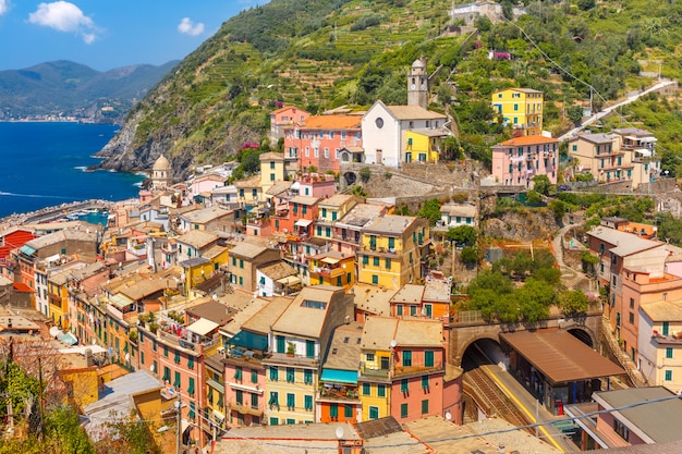 Panorama de Vernazza, Cinque Terre, Ligurie, Italie