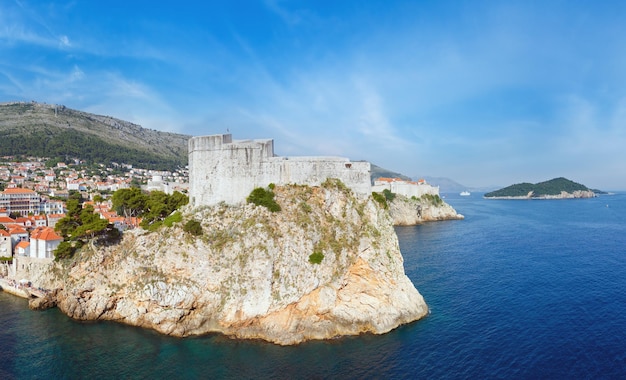 Panorama de la vieille ville de Dubrovnik en Croatie