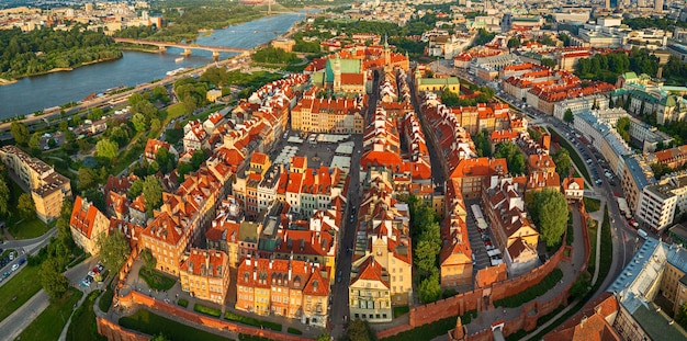 Panorama de la vieille ville de Varsovie