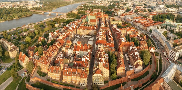 Panorama de la vieille ville de Varsovie