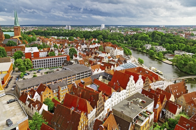 Panorama de la ville allemande de Lubeck