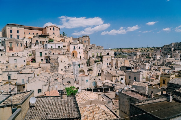 Panorama de la ville antique de Matera Italie