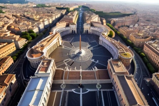 Photo panorama de la ville du vatican à rome en italie