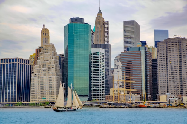 Panorama de la ville de New York avec des gratte-ciel à Manhattan Skyline