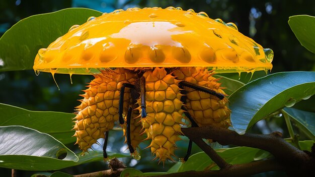 Photo un panoramique de fruits en forme de parapluie électrique 32k hdr chaos 20 ar 169 styliser 200 id d'emploi a076cb96e0ff454c99847ac86d344ce9