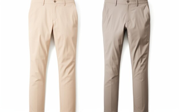 Photo un pantalon beige sur un fond blanc