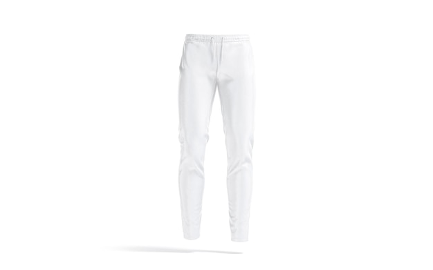 Photo pantalons sportifs blancs pantalons de jogging en coton pour le football ou le basket-ball pantalons d'entraînement décontractés