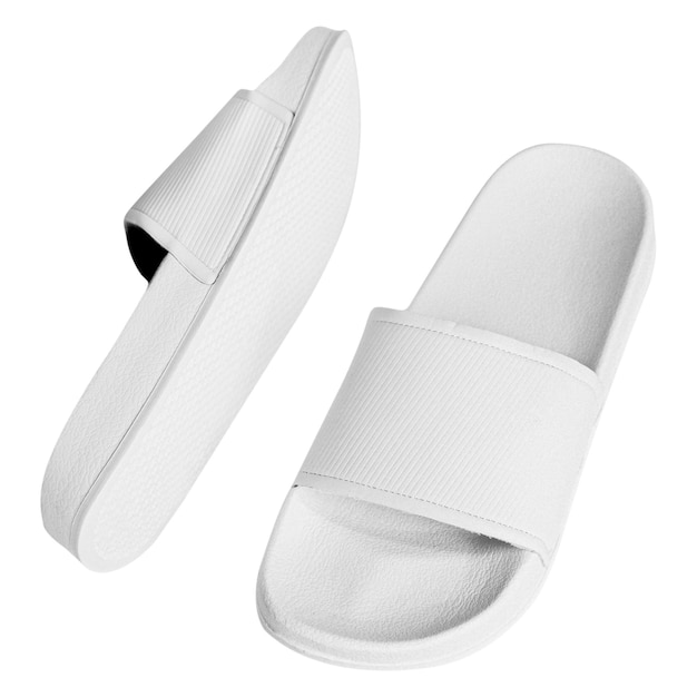Des pantoufles à sandales blanches png