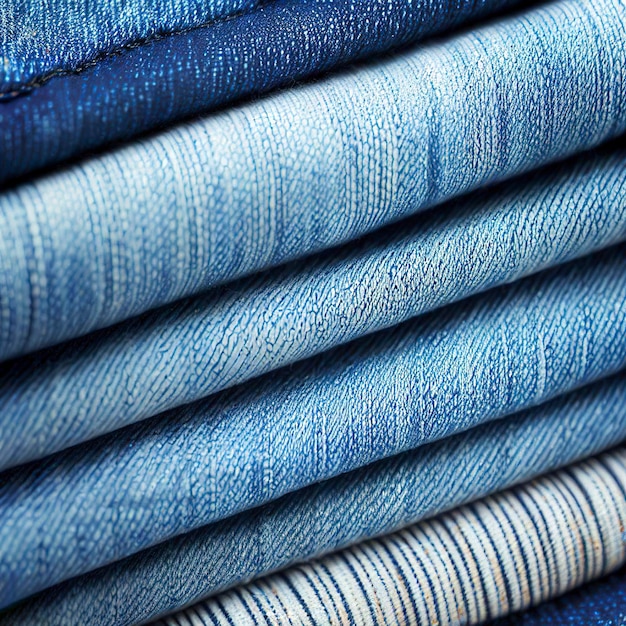 Pap close-up pile jeans bleus motif rayé moulin de produit petits éléments moyens grands lumière d'été