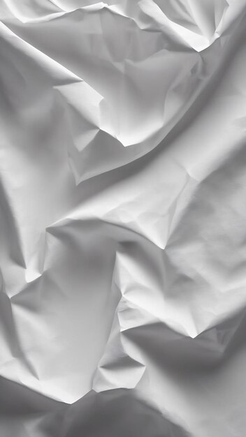 Papier blanc blanc froissé et plissé