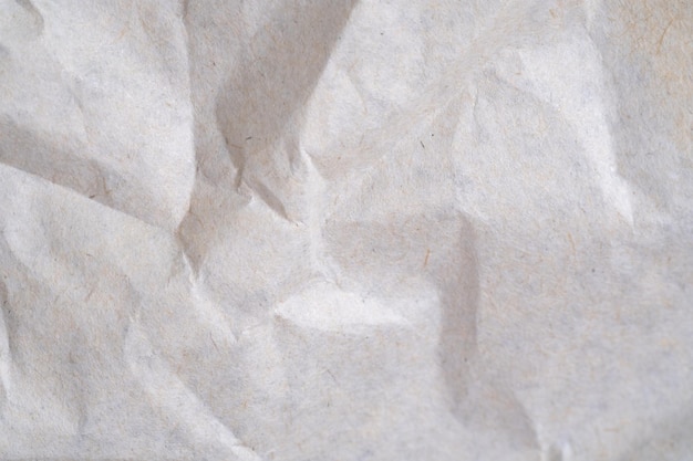 Papier blanc propre fond froissé abstrait papier blanc froissé