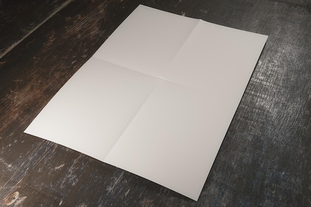 papier blanc sur une surface en bois