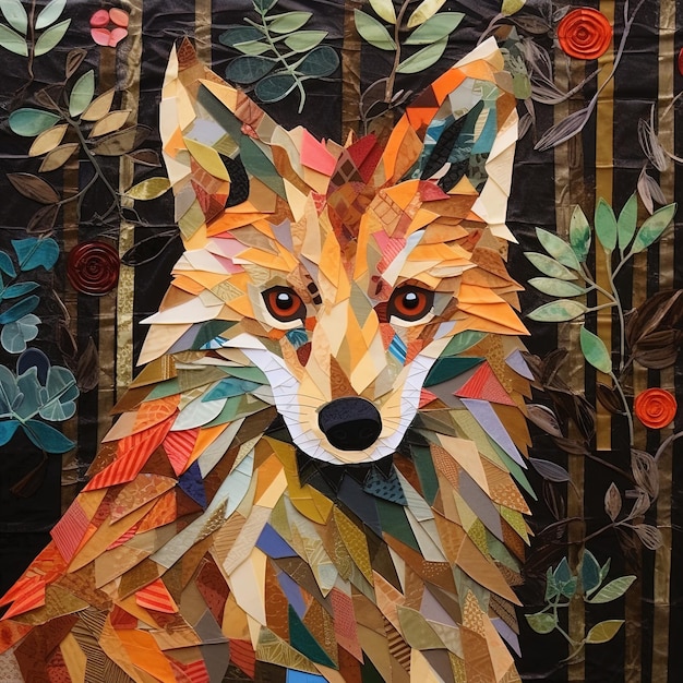 papier collage motif texture couleurs patchwork