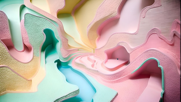 Un papier coloré vagues