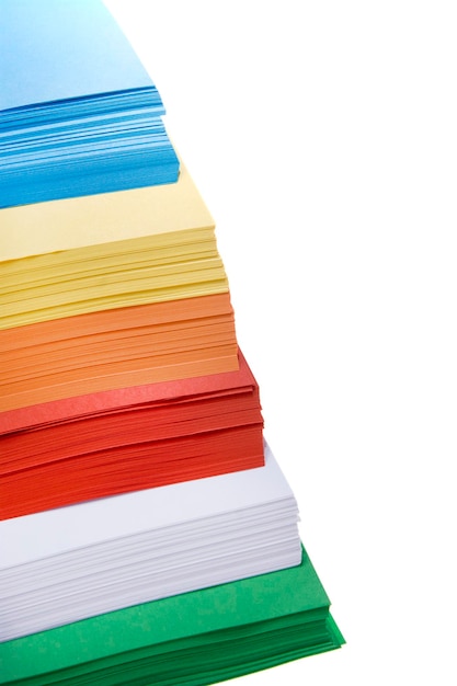 Papier de couleur différente