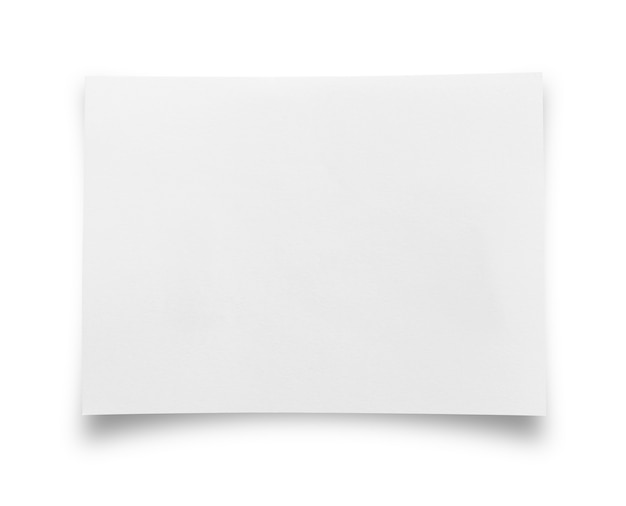 papier déchiré sur fond blanc