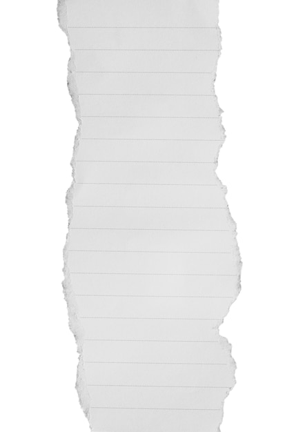 papier déchiré isolé sur fond blanc