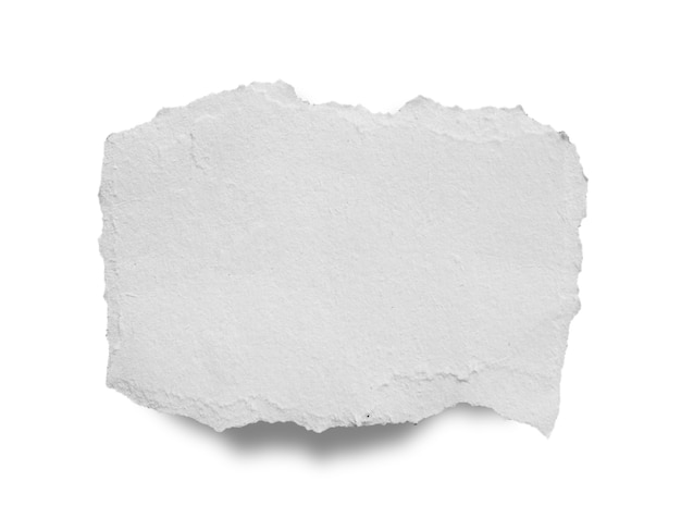 papier déchiré isolé sur fond blanc