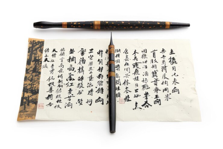 Photo le papier à l'encre isolé sur un fond transparent
