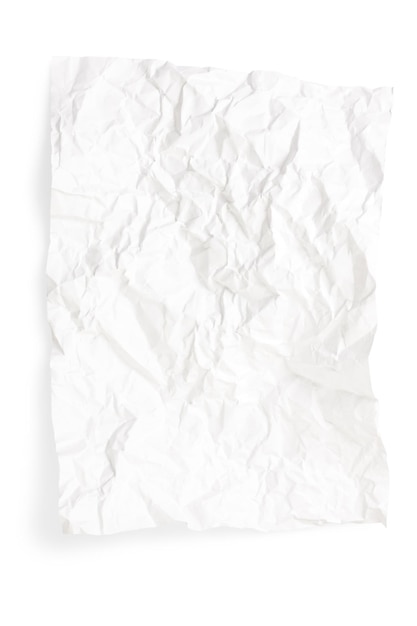 papier froissé blanc