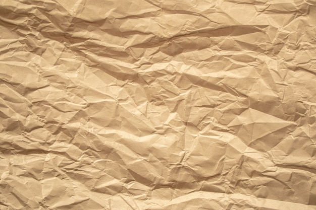 Papier froissé marron bouchent fond de texture
