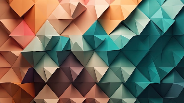 Papier géométrique abstrait coupé fond pastel de bannière de texture 3D