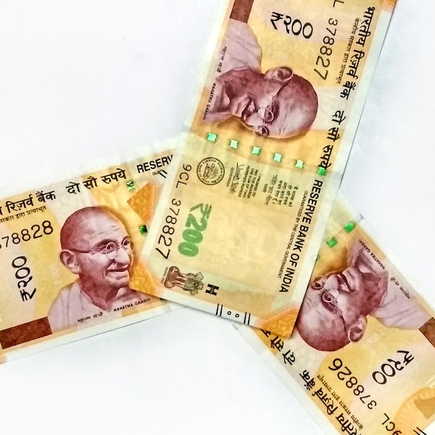 Papier-monnaie indien de 200 roupies