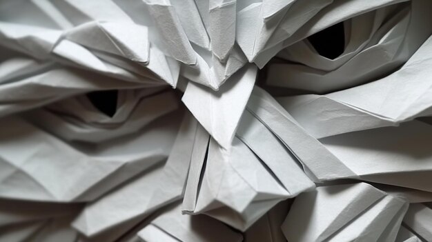 Papier origami pliant Concept fantastique Illustration peinture