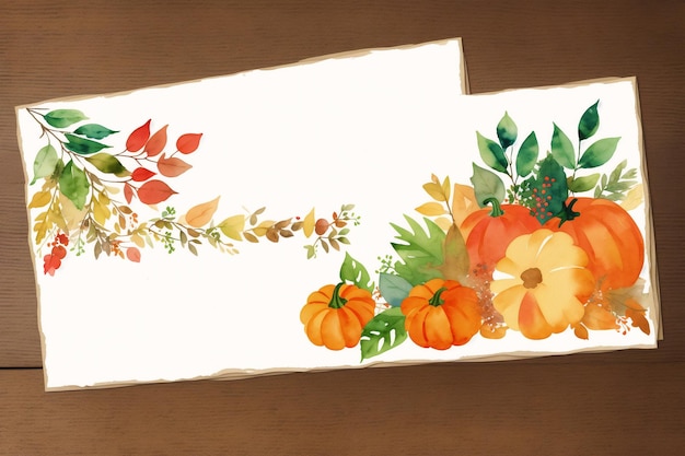 Un papier avec une page qui dit thanksgiving