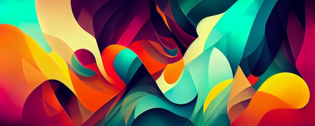 Papier peint abstrait lignes liquides couleurs vives lisse fond abstrait coloré