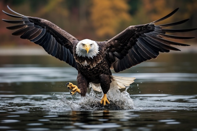 le papier peint de l'aigle américain en HD 8K