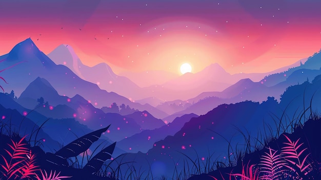 papier peint au coucher du soleil