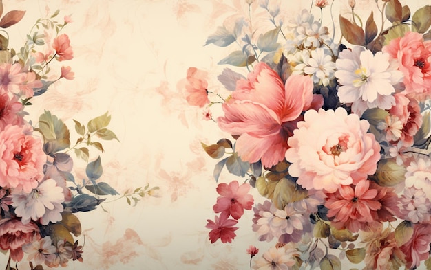 Un papier peint au motif fleuri qui dit printemps