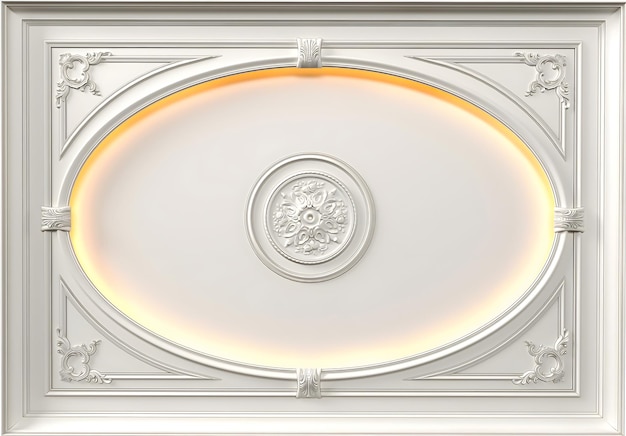 papier peint au plafond 3d islamique led plafond blanc avec un cercle avec une fleur au centre