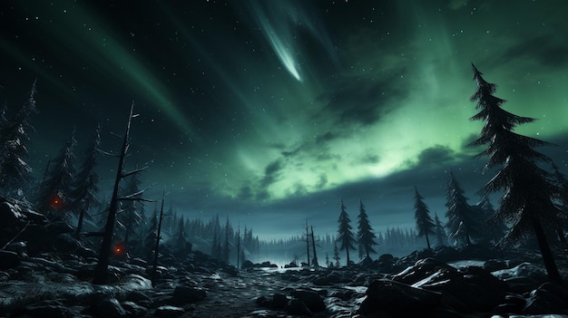 Le papier peint aurora boreal HD 8K est une image photographique.