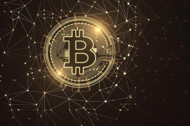 Papier peint bitcoin polygonal