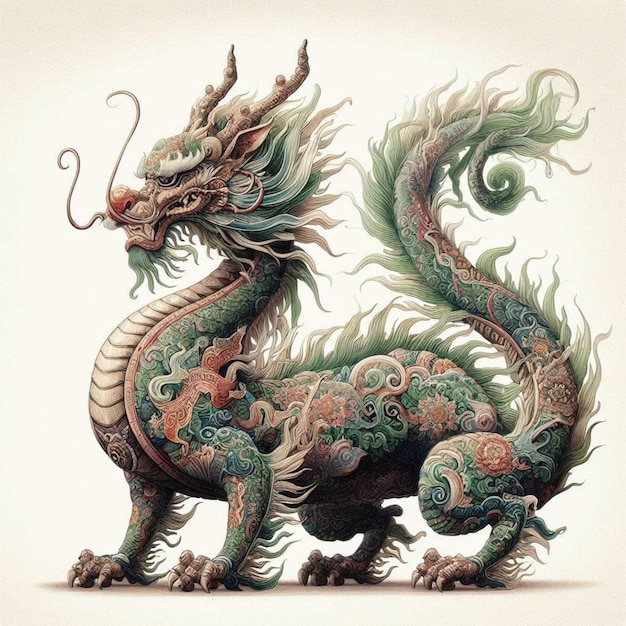 Le papier peint chinois du dragon