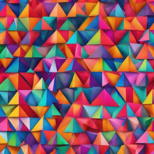 Photo papier peint en couleur avec des triangles reliés