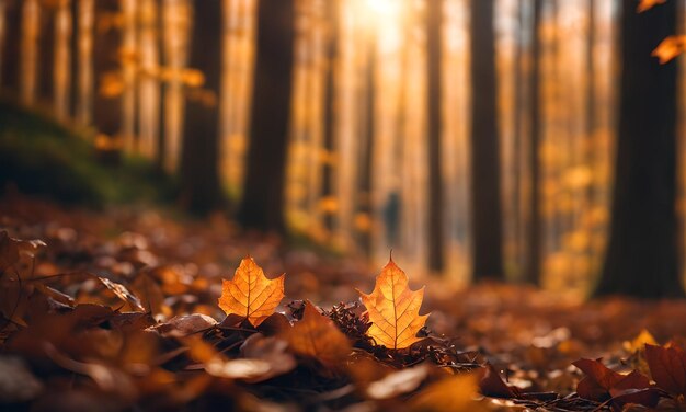 Papier peint Cuivre d'automne dans les bois