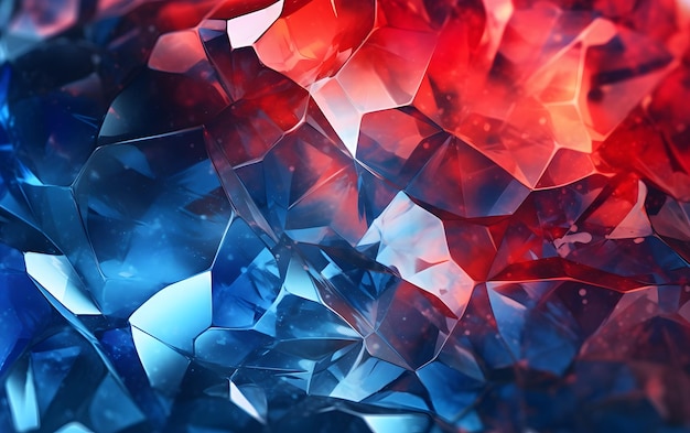 Un papier peint diamant bleu et rouge