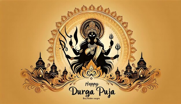 Photo le papier peint de durga puja