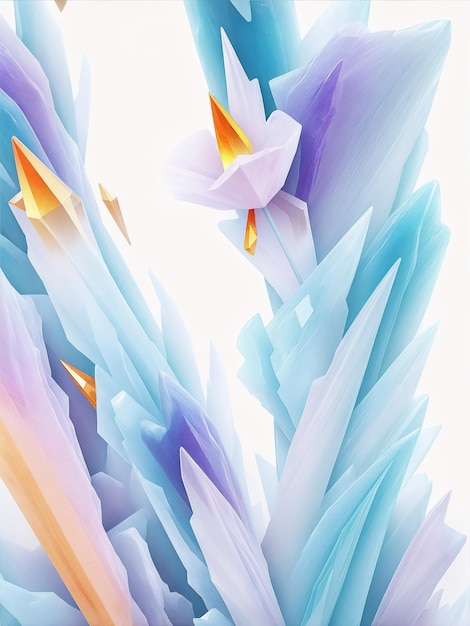 Papier peint avec un élégant style de cristal abstrait