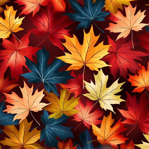 Papier peint feuilles d'automne